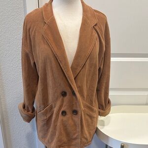 EUC Madewell Corduroy Redford Blazer in Hazelnut Tan